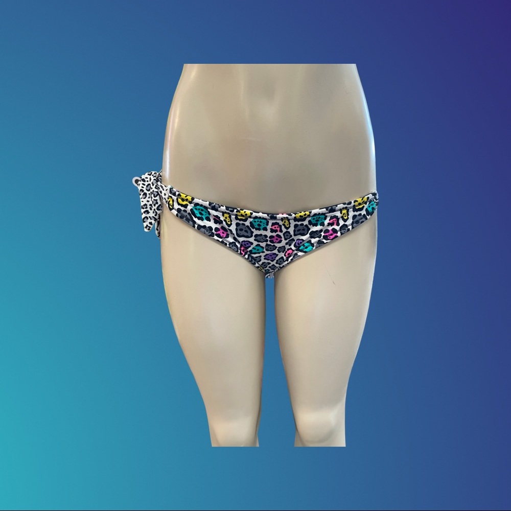 Reversible String Bikini colorful leopard print size S/M - Picture 3 of 16